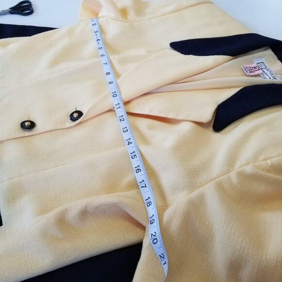 Atrium Collection 2 Piece Jacket & Skirt Black Yellow Excellent! Size 16 - Picture 6 of 11